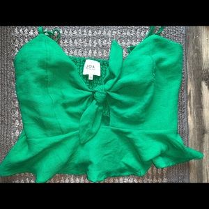 J.O.A Ruffled Crop Top